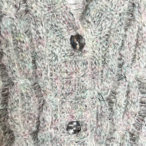 Urban Outfitters Kimchi Blue Mohair Alpace Blend Cardigan Sweater Size M Gray - Picture 3 of 8